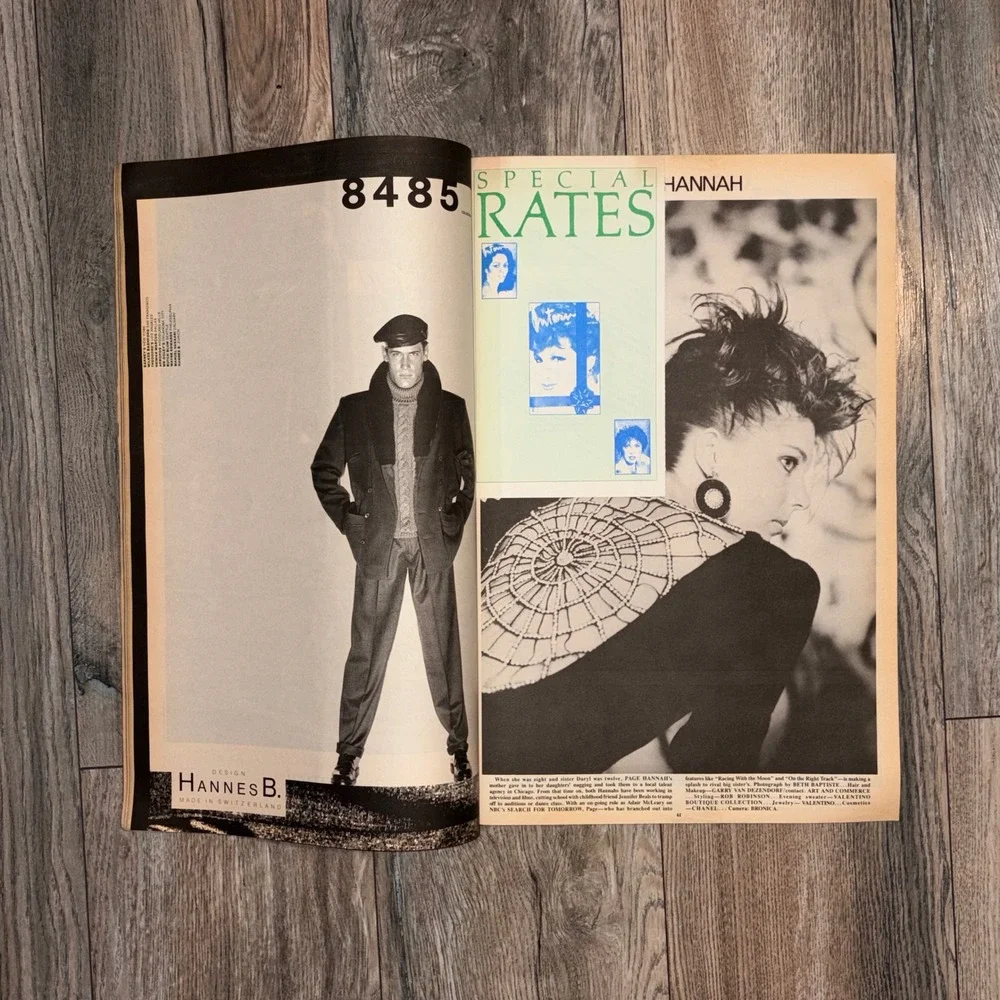 Vintage Interview Magazine September 1984 Joan Collins TV Special Valentino Ad